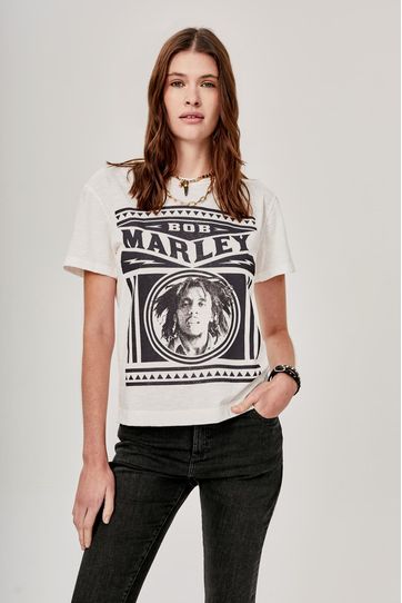 

Playera Rapsodia Marley Rock Blanco Talla: S y color: blanco