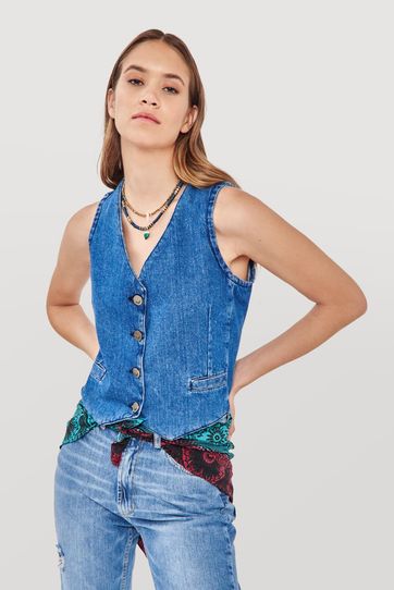 

Chaleco Rapsodia Taylor Denim Azul Talla: S y color: azul