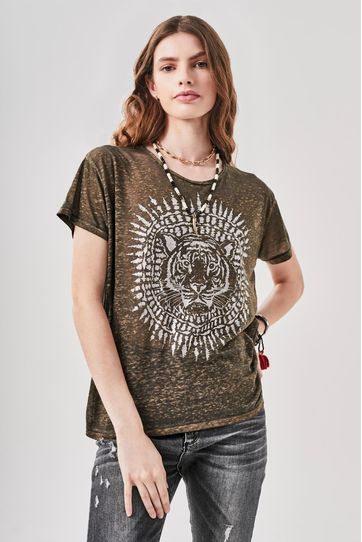 

Playera Rapsodia Tigers Stripes Gris Talla: XS y color: gris