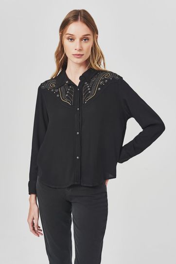 

Camisa Rapsodia Texan Shine Negro Talla: XS y color: negro