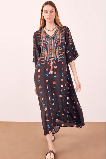 

Vestido Rapsodia Olien Geo Negro Talla: L y color: negro