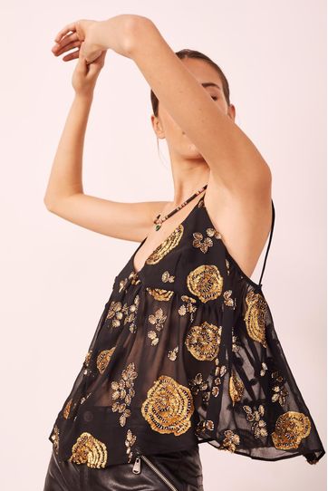 

Top Rapsodia Rock Vigo Negro Talla: S y color: negro