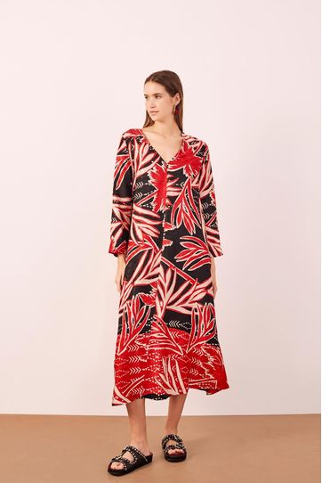 

Vestido Rapsodia New Olien Palms D Ocre Talla: S y color: ocre