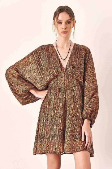 

Vestido Rapsodia Niran Short Niyam Marron Talla: XS y color: marron