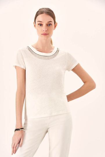 

Playera Rapsodia Cadenas New Blanco Talla: S y color: blanco