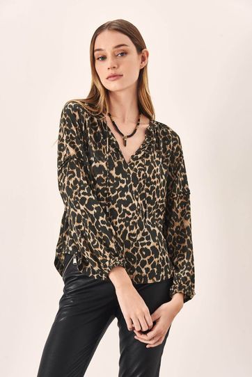 

Camisa Rapsodia Gitana Animal Marron Talla: XS y color: marron