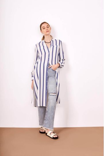 

Camisa Rapsodia Gunjeet Stripes D Azul Talla: XS y color: azul