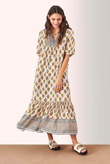 

Vestido Rapsodia Tobin Botanic Crudo Talla: XS y color: crudo