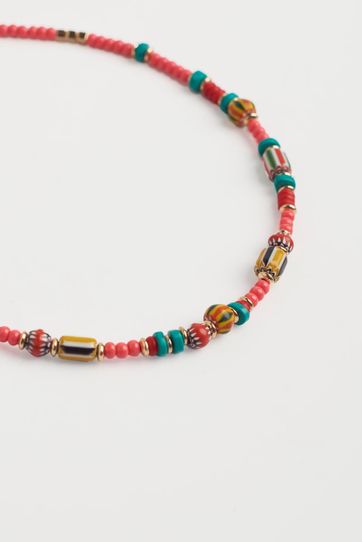 

Collar Rapsodia Tribu-80% Vidrio Coral Talla: U y color: coral