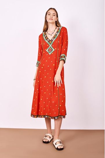 

Vestido Rapsodia Surika Chane Naranja Talla: XS y color: naranja