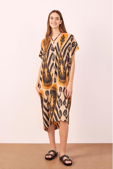 

Vestido Rapsodia Remeron Ica D Crudo Talla: L y color: crudo