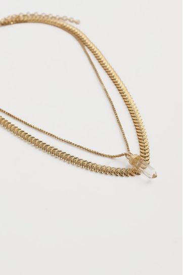 

Collar Rapsodia Cofre Cadena Petal Naranja Talla: U