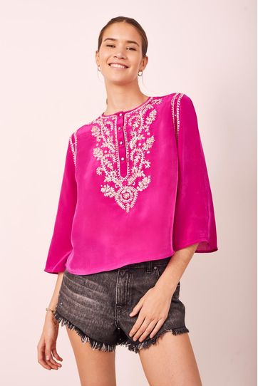 

Camisa Rapsodia Gandha Colors Fucsia Talla: S y color: fucsia