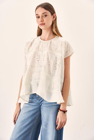 

Camisa Rapsodia Lesnoy New Crudo Talla: L y color: crudo