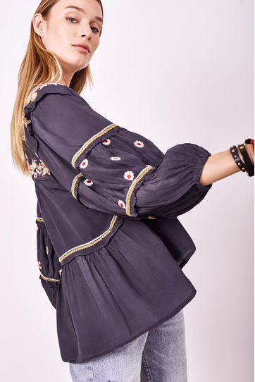 

Camisa Rapsodia Balear Rose Negro Talla: M y color: negro