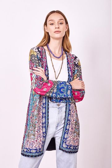 

Saco Rapsodia Museum Patch Multicolor Talla: M y color: multicolor