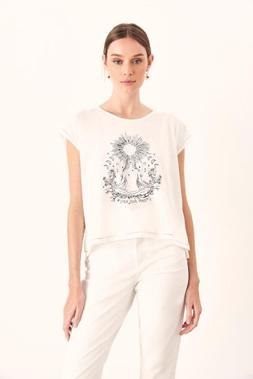 

Playera Rapsodia Open Your Mind Talla: XS y color: crudo