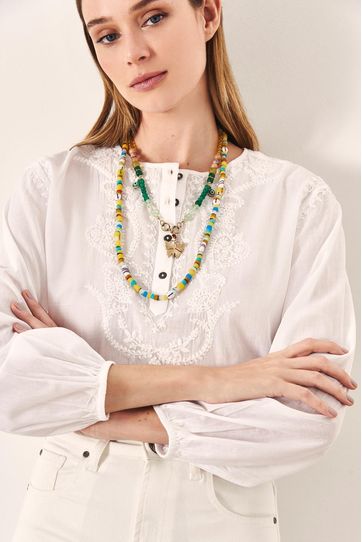 

Camisa Rapsodia Gandha Dye Talla: XS y color: blanco