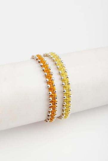 

Pulsera Rapsodia Braided Talla: U y color: naranja
