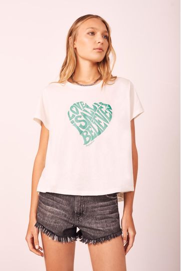 

Playera Rapsodia Believe In Love Talla: XS y color: blanco