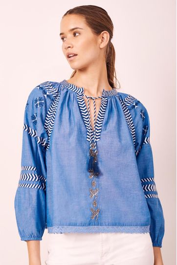 

Camisa Rapsodia Anaga Pablova Talla: S y color: azul