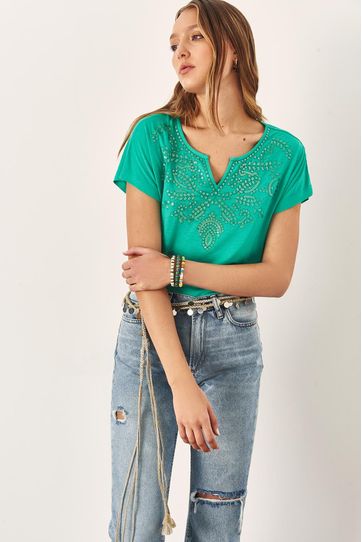 

Playera Rapsodia Ganesha Talla: M y color: verde