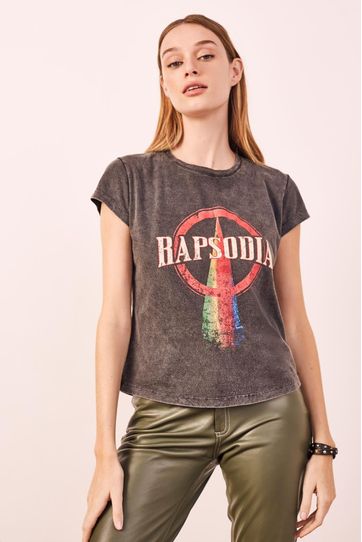 

Playera Rapsodia Rockin Talla: XS y color: negro