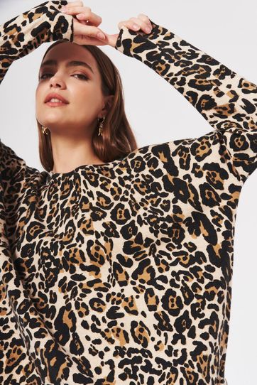 

Sweater Rapsodia Cymade Leopard Talla: L y color: oro