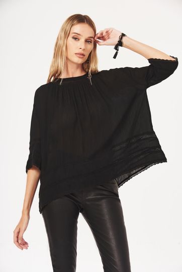 

Camisa Rapsodia Nana Pleats Talla: S y color: negro