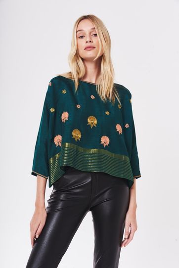 

Camisa Rapsodia Multiflower Talla: S y color: Verde