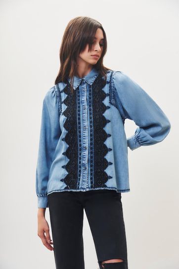 

Camisa Rapsodia Texan Match Talla: L y color: azul