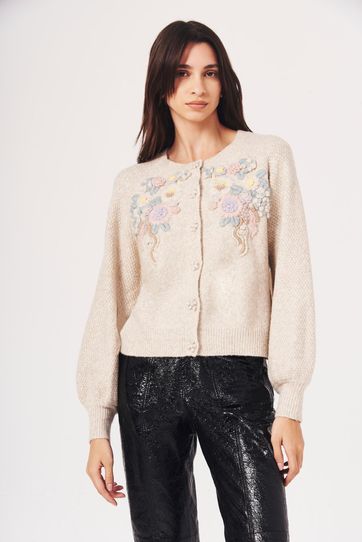 

Cardigan Rapsodia Eddie Flower Talla: L y color: crudo