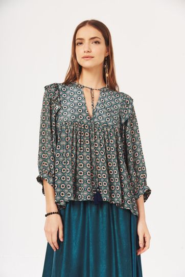 

Camisa Rapsodia Osaka Kiku Talla: S y color: verde
