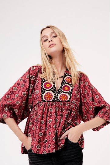 

Camisa Rapsodia Osaka Suzani Mix Talla: L y color: rosa