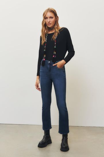 

Jeans Rapsodia Flare Metal Talla: 22 y color: azul