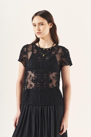 

Camisa Rapsodia John Lace Talla: M y color: negro