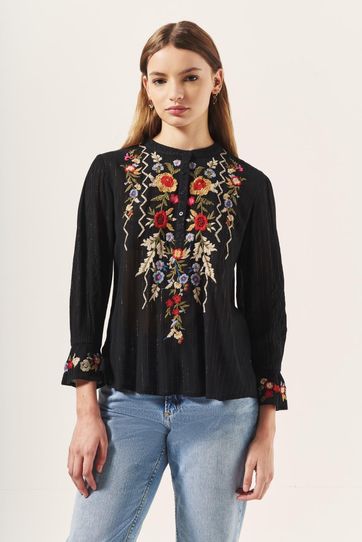 

Camisa Rapsodia Marine Colors Talla: XS y color: negro