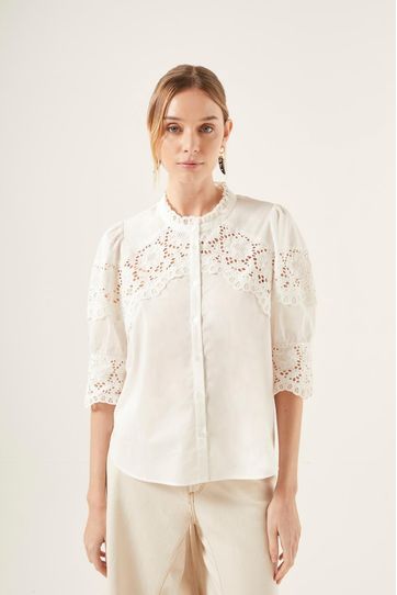 

Camisa Rapsodia Nostalgie Talla: XS y color: blanco