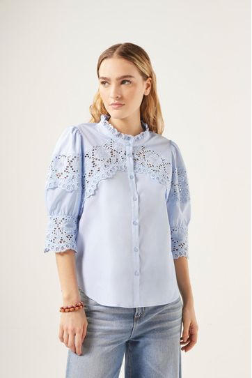 

Camisa Rapsodia Nostalgie Talla: XS y color: celeste
