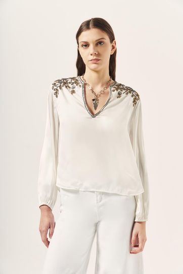 

Camisa Rapsodia Jewel Talla: S y color: crudo