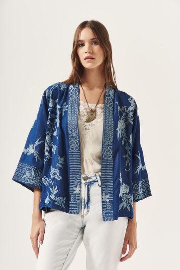 

Kimono Rapsodia Tencel Flower Talla: XL y color: celeste