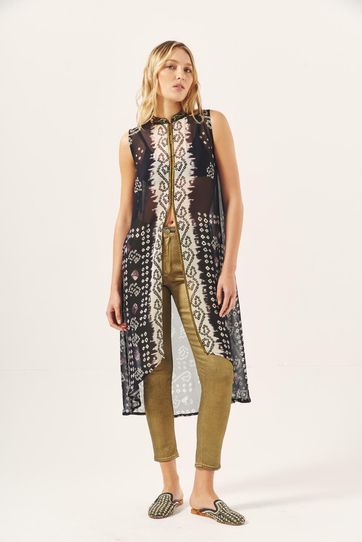

Camisa Rapsodia Kesari Shibori Talla: XL y color: negro