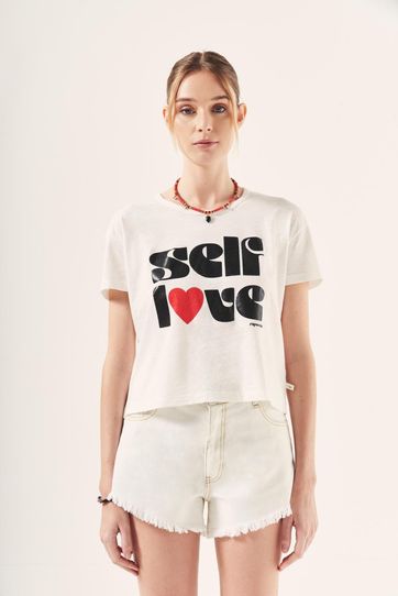 

Playera Rapsodia Self Love Talla: L y color: crudo
