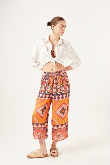 

Pantalón Rapsodia Mostaza Kilim Talla: XS y color: mostaza