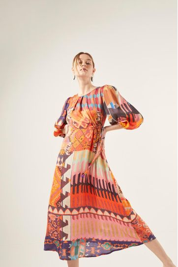 

Vestido Rapsodia Zinnia Kilim Talla: XS y color: mostaza