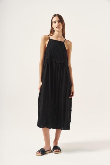 

Vestido Rapsodia Lace Strap Talla: L y color: negro