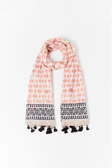 

Pashmina Rapsodia Block Print Talla: U y color: rojo