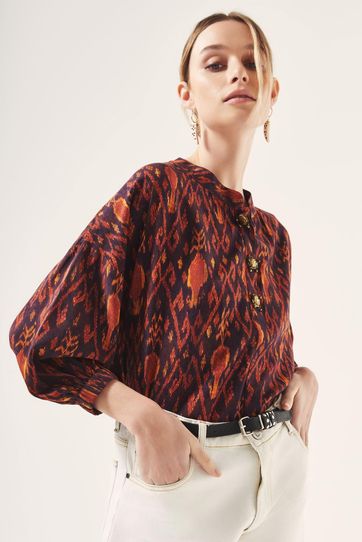

Camisa Rapsodia Nyoto Nomadic Talla: S y color: bordo