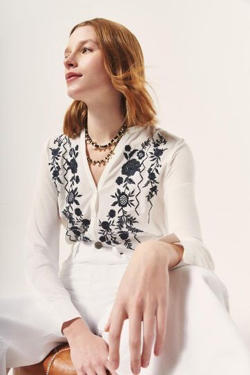 

Camisa Rapsodia Amalita Marine Dark Talla: M y color: blanco