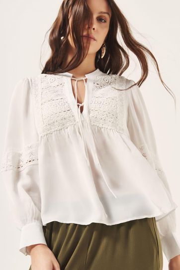 

Camisa Rapsodia Nature Laces Talla: XS y color: blanco